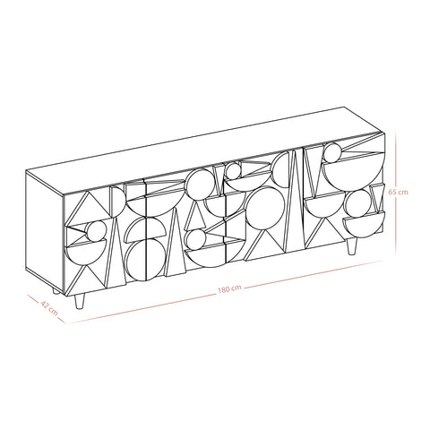 Geometric credenza